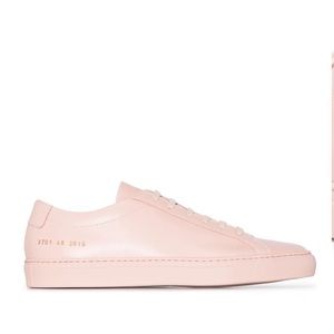 Pink common project sneakers